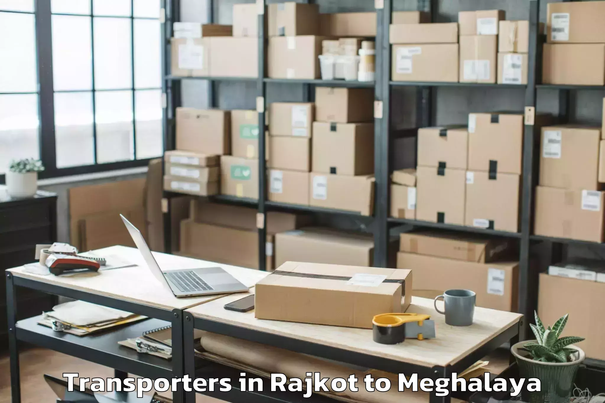 Top Rajkot to Thadlaskein Transporters Available